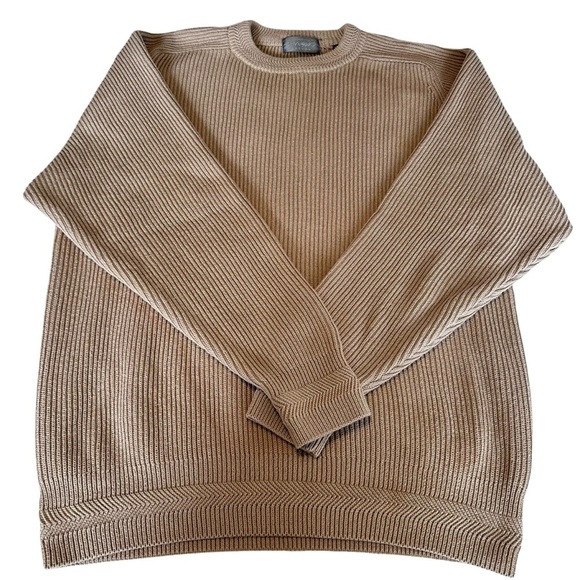 Lord & Taylor Tan Heavy Weight Knit Sweater sz M - Picture 8 of 12
